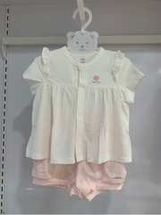 NOUS - Bộ cộc tay màu hồng in họa tiết sứa 6M - SS26.T7A