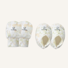 BU - Bộ bao chân, bao tay Bambus ABB400004 - Trắng in họa tiết vườn nhà -  - SS25.T9B