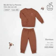 LP - Bộ dài tay La Pomme Chú chó mũ nồi - 6M Cam đất