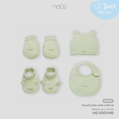 NOUS - Set phụ kiện xanh chấm bi - SS24.T8A - Set phụ kiện xanh chấm bi - kiện xanh chấm bi - FS