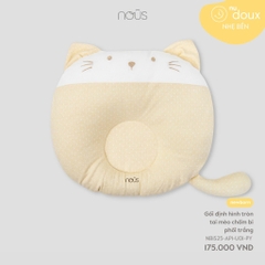 NOUS - Gối định hình tròn tai mèo chấm bi phối trắng  -SS25.T9A