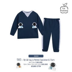 LP - Bộ dài tay La Pomme Spaceman & Stars - 6M Xanh - BF23