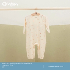 BU S10 - Body dài tay cài vai Bambus - BBB210100 - Kem in họa tiết kỷ vật - 3-6M - SS25.T1A