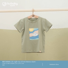 BU S30 - Áo ngắn tay cổ tròn Bamco Gami - BBC330406 - Xanh Olive - 6-12M - SS25.T1A