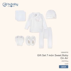 BU Z5 - Gift Set 7 món Sweet Baby On Air - GBB600700 - Trắng - 0-3M - SS25.T12C