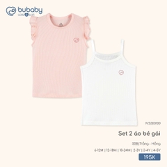BUBaby - Set 2 áo bé gái  - IVS303100 - Trắng + Hồng - 18-24M - SS26.T3C