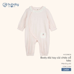BU - Body dài tay cài chéo cổ bèo - KVC2108CB - Hồng 432 - 0-3M - SS25.T11A