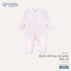 BU - Body dài tay cài giữa bèo cổ - SBB2102BC - Hồng - Newborn - SS26.T4C