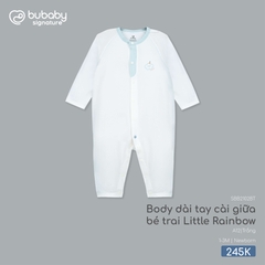 BU - Body dài tay cài giữa bé trai Little Rainbow - SBB2102BT - Trắng - 1-3M - SS26.T4C
