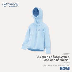 BU - Áo chống nắng Bamboo gấp gọn bỏ túi 2in1 - SBB300041 - Blue - 6-12M - SS26.T4C