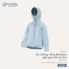 BU - Áo chống nắng Bamboo gấp gọn bỏ túi 2in1 - SBB300041 - Xanh ghi - 6-12M - SS26.T4C