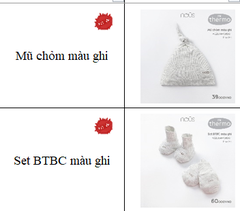 Full Set Mũ bao tay bao chân Ghi Thermo