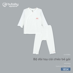 BU - Bộ dài tay cài chéo bé gái - SVS1108BG - Trắng - 3-6M - SS26.T4C