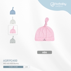 BU S20 - Mũ nút thắt Bunny - ASR192400 - Kẻ hồng - 0-3M - SS25.BP