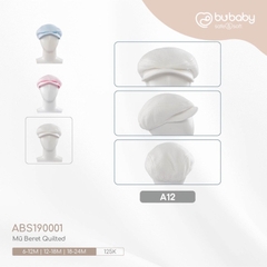 BU - Mũ Beret - ABS190001 - Trắng - 12-18M - SS25.BP