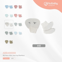 BU - Bộ bao chân, bao tay Bamboo - Free - Trắng - BA040BBC12