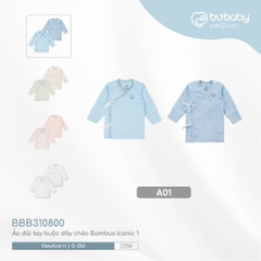 BU - Áo dài tay buộc dây chéo Bambus Iconic 1 - A01|Blue - Newborn - Bamboo - BBB3108NS - SS24.T2A