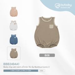 BU S10 - Body chip sát nách cổ tròn Túi ốp Bambus Iconic 2 - BBB2404A1 - Nâu sữa - 1-3M - SS24.T5A