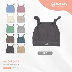 BU - BU - Mũ nút thắt Bunny - Free size - Ghi đen - AMD192403.FREB01 ZT1