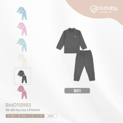 BU - Bộ dài tay cao cổ Molist - Modal - B01|Ghi đen - 18M - BMD110903 - 12/18M