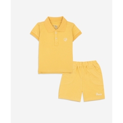 BU S20 - Bộ ngắn tay cổ Polo Ponie - BPN130305 - Vàng - 12-18M - SS25.BP