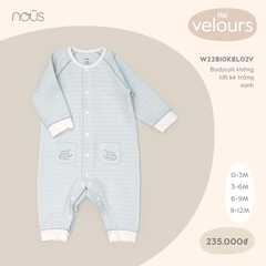 NOUS - body không tất kẻ trắng xanh - . - 0-3M - body không tất kẻ trắng xanh - . - 0-3M