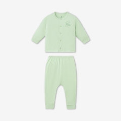 LP - Bộ Dài Tay La Pomme Cúc giữa Dreamy Baby - Xanh DB - 3-6M - SS26.GM