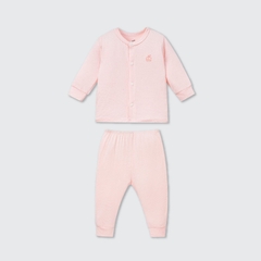 LP - Bộ dài tay La Pomme cúc thẳng mềm mịn - Hồng - Newborn - SS26.GM