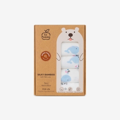 LP - K001 Set 5 Khăn sữa sợi tre lụa (30x30) - Cá heo - FS - SS26.GM