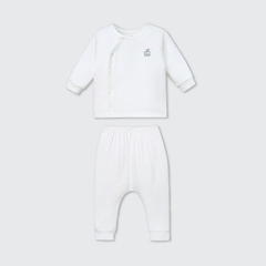 LP:-:Bộ:dài:tay:La:Pomme:cúc:lệch:mềm:mịn:-:Trắng:-:Newborn:-:SS26.GM