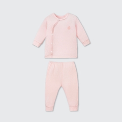 LP - Bộ dài tay La Pomme cúc lệch mềm mịn - Hồng - Newborn - SS26.GM