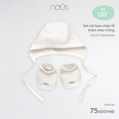 NOUS - Set mũ bao chân lỗ trám màu trắng - Set mũ bao chân lỗ trám màu trắng - . trám màu trắng - FS