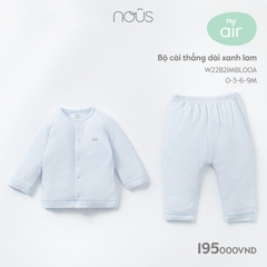 NOUS - Bộ cài thẳng dài xanh lam - . - 3-6M - Bộ cài thẳng dài xanh lam - . - 3-6M