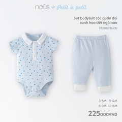 NOUS NP25 - Set body cộc quần dài xanh họa tiết ngôi sao - .a tiết ngôi sao - 12-18M