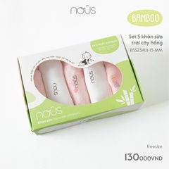 NOUS - Set 5 khăn sữa trái cây hồng - . - FS