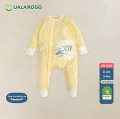 UR - Body liền chân lộn tay Bamboo - 2112 - Vàng - Vàng - 0-3M