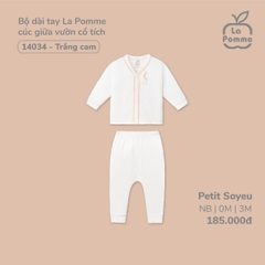 LP - Bộ dài tay La Pomme cúc giữa vườn cổ tích - Trắng Cam