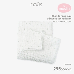 NOUS - Khăn đa năng màu trắng họa tiết hoa xanh - |g họa tiết hoa xanh - FS - Khăn đa năng màu trắng họa tiết hoa xanh - |g họa tiết hoa xanh - FS