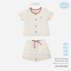 NOUS - Bộ cộc tay màu trắng phối quần họa tiết - | phối quần họa tiết - 9-12M - Bộ cộc tay màu trắng phối quần họa tiết - | phối quần họa tiết - 9-12M - YY