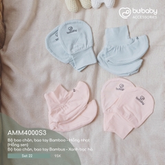 BU - Bộ bao chân, bao tay Bamboo MIX - Hồng, Xanh bạc hà - SS25.T2A