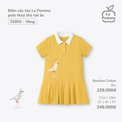 LP S10 - Đầm bộ cộc tay La Pomme Polo thủy thủ hải âu - Vàng - 3-4Y - SS24.T3A