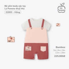 LP - Bộ yếm body cộc tay La Pomme thuỷ thủ - 6M Hồng - SS24.T3A