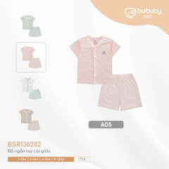 BU - Bộ ngắn tay cài giữa - A05|Hồng - 3 - 6M - Siro - BSR130202 - SS24.T3B - 3/6M