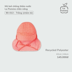 LP - Mũ bơi chống thấm nước La Pomme chắn nắng - Trắng (chấm bi) - 42cm - SS24.T3B