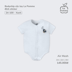 LP - Body chip cộc tay La Pomme đính sticker - Xanh - SS24.T4A