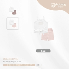 BU S10 - Bộ 2 dây bé gái Muda - BBC1531MD - Trắng,Hồng - 3-4Y - SS24.T4B