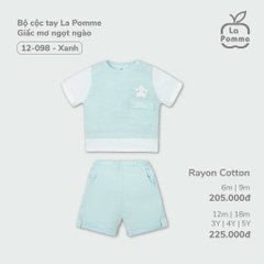 LP - Bộ cộc tay La Pomme Giấc mơ ngọt ngào - 9M Xanh SS24.T4B
