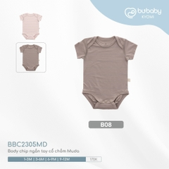 BU - Body chip ngắn tay cổ chồm Muda - B08|Nâu sữa - BBC2305MD - 6-9M - SS24.T5A - 6/9M