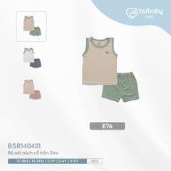 BU - Bộ sát nách cổ tròn Siro - E76|Be - Xanh Olive - BSR140401 - 12-18M - SS24.T5B - 12/18M
