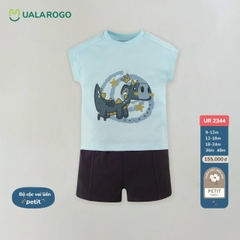 UR - Bộ cộc vai liền Petit 2344 - Xanh.Nâu - 9-12M - SS24.T6A